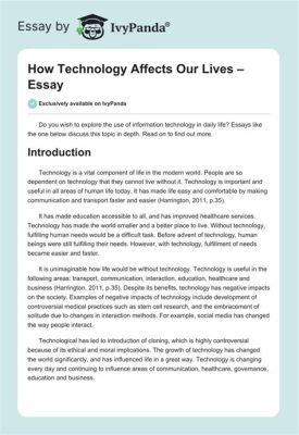 How Technology Changed Our Lives: A Comprehensive Essay on Multiple Aspects